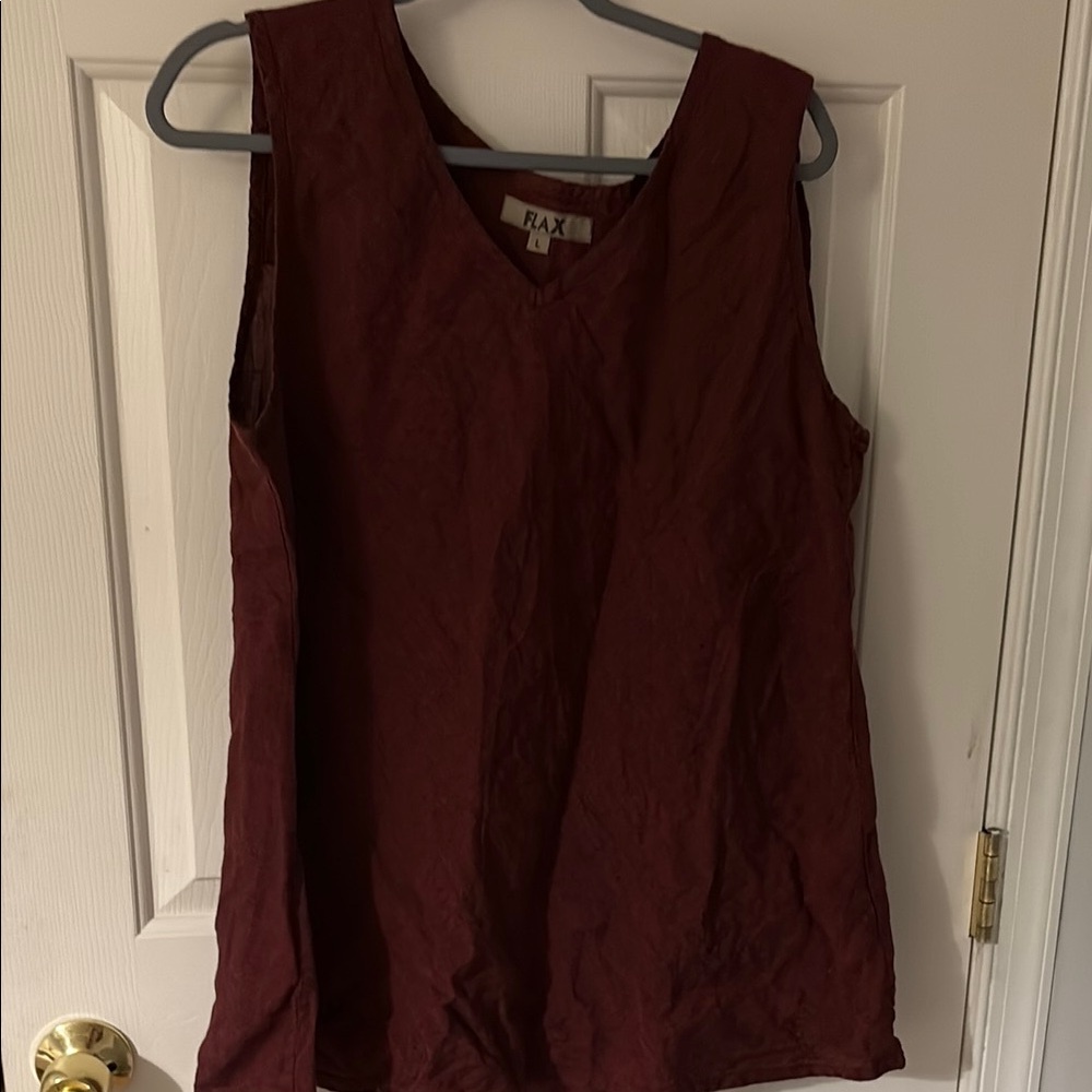 Flax maroon tank top